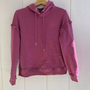 Cynthia Rowley Women's S Deep Pink Ruffle Hoodie